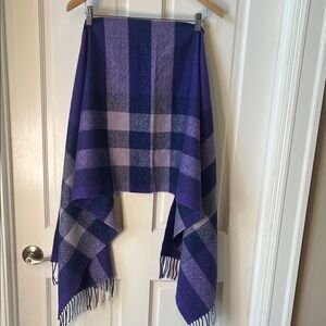 Plaid Purple and Blue Scarf